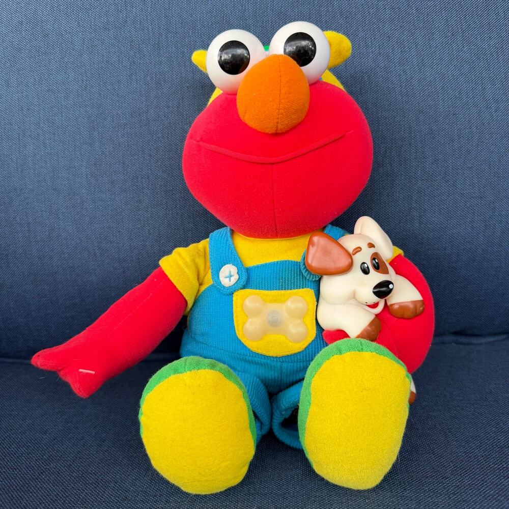 Tyco Magic Lights Elmo Plush Doll Musical Light Up Sesame Street Vintage 1997